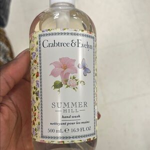 Crabtree & Evelyn Summer Hill Hand Wash - Pink and Yellow Floral